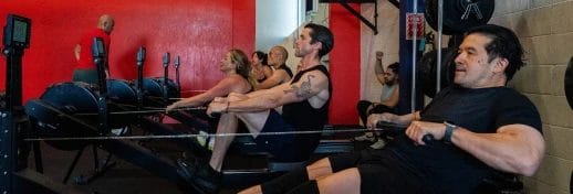 People rowing